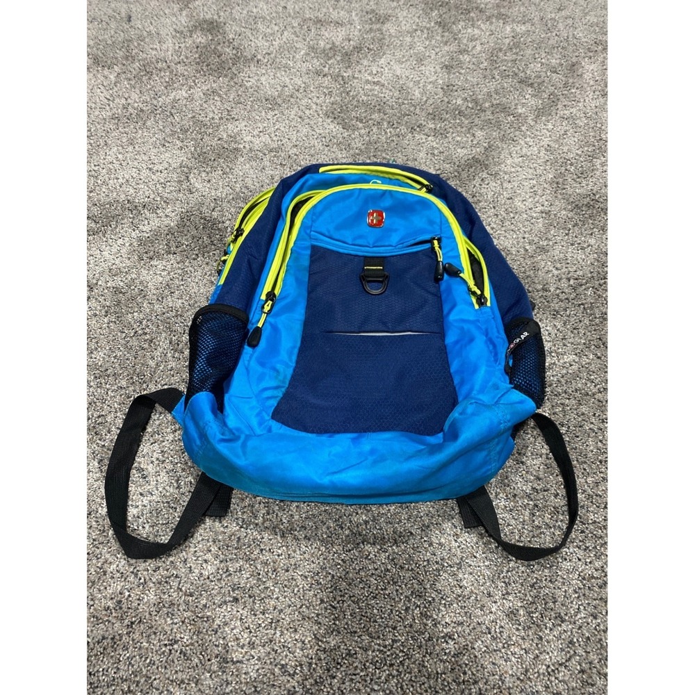 SwissGear Airflow Backpack Blue Navy‎ Neon Yellow Laptop Bag Travel School